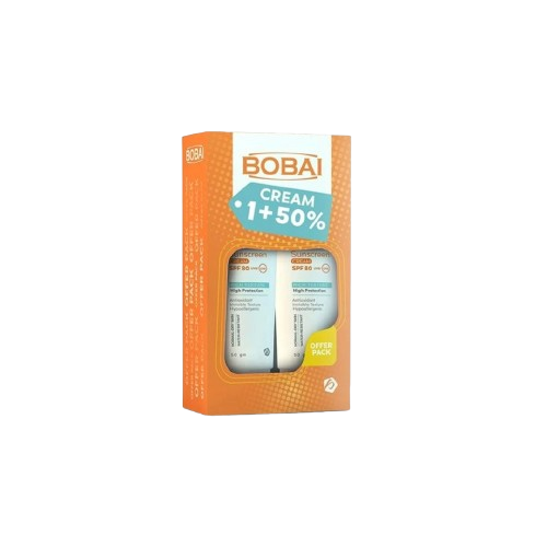 بوباى صن سكرين كريم اس بي اف+50  50 جرام 1+1 50% خصم