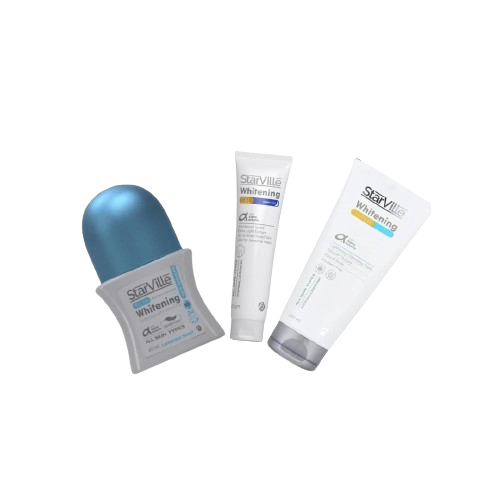 ستار فيل غسول تفتيح 200 مل ستار فيل جل تفتيح ليلي 60 مل  ستار فيل رول اون لتاخير نمو الشعر 60 مل